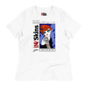 Women's Red Head Relaxed White T-Shirt