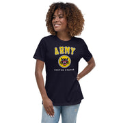 Women's ARMY Relaxed Black T-Shirt