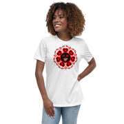 Women's Red Heart Life Relaxed White T-Shirt