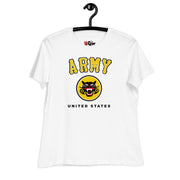 Women's ARMY Relaxed White T-Shirt