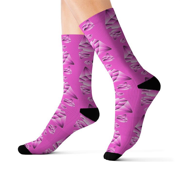 Full Pink Diamond Socks