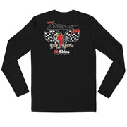 Men's Premium Motorsport Gauge Club Black Long Sleeve Fitted Crew