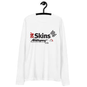 Men's Premium InkSkins Motorsport Gauge Club White Long Sleeve Fitted Crew