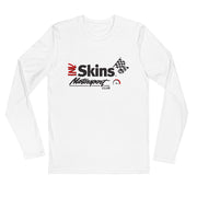 Men's Premium InkSkins Motorsport Gauge Club White Long Sleeve Fitted Crew