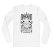 Men's Premium Neptune White Long Sleeve Fitted Crew