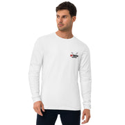 Men's Premium InkSkins Lucky Little Devil White Long Sleeve Fitted Crew