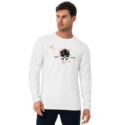 Men's Premium Skully InkSkins Collective White Long Sleeve Fitted Crew