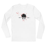 Men's Premium Skully InkSkins Collective White Long Sleeve Fitted Crew