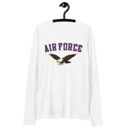 Men's Premium InkSkins Air Force White Long Sleeve Fitted Crew