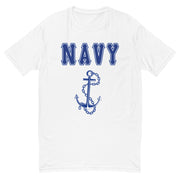 Men's Premium Navy White T-shirt