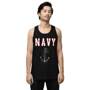 Men’s Premium Navy Black Tank Top