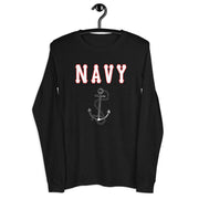 Premium Women's NAVY Black Long Sleeve Crew