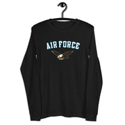 Women's Premium AIR FORCE Black Long Sleeve Crew