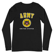 Women's Premium ARMY Black Long Sleeve Crew