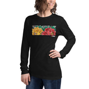 Women's Premium Peonies Long Sleeve Crew