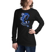 Women's Premium Queen Black Long Sleeve Crew