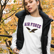 Women's Premium AIR FORCE White Long Sleeve Crew