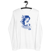 Women's Premium Queen White Long Sleeve Crew