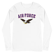 Women's Premium AIR FORCE White Long Sleeve Crew